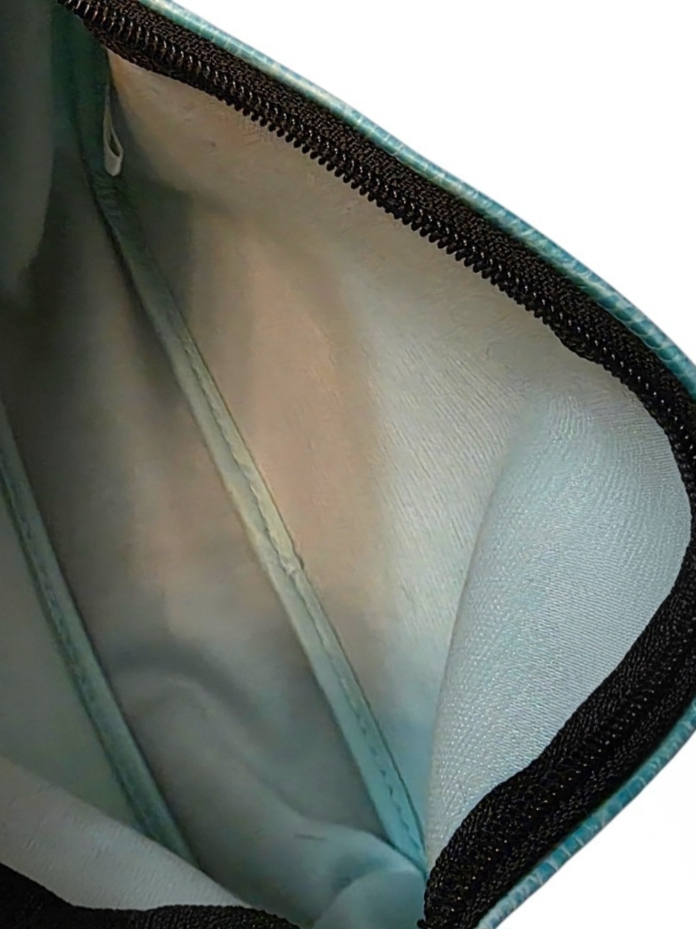 Lancome Aqua Textured Wristlet Clutch with Black Trim - Picture 5 of 5
